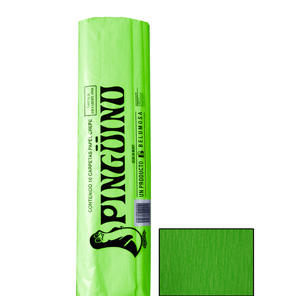 PAPEL CREPE PINGUINO VERDE LIMON E.10 C250 13